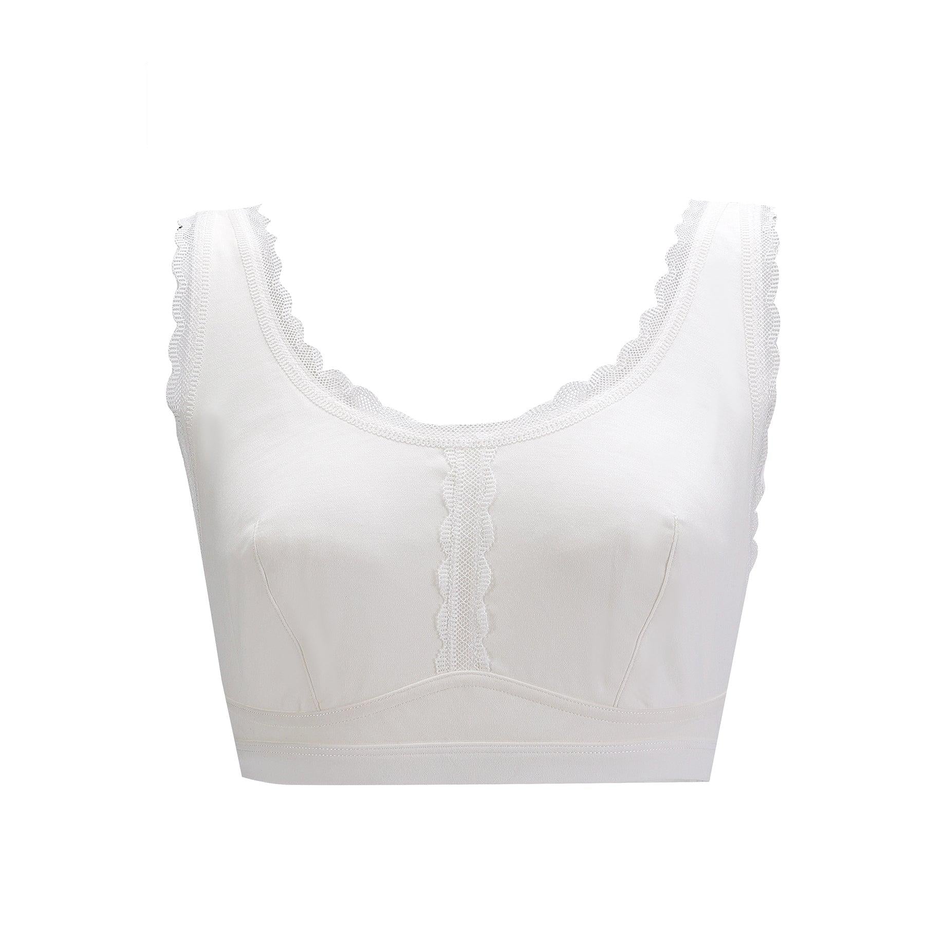 Georgia - Silk Back Support Full Coverage Wireless Organic Cotton Bra - Juliemay Lingerie