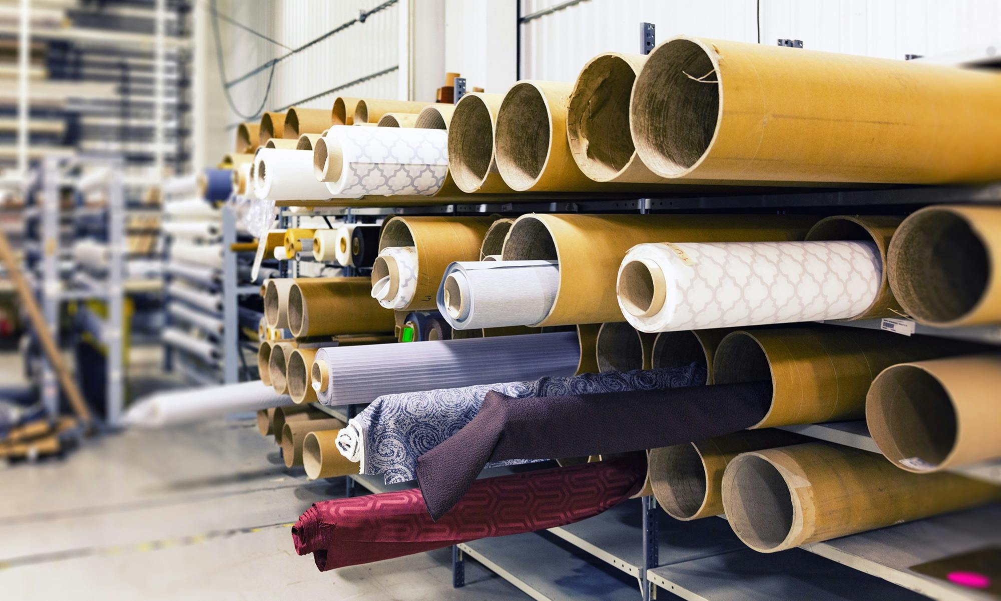 rolls of fabric and benefits of organic cotton
