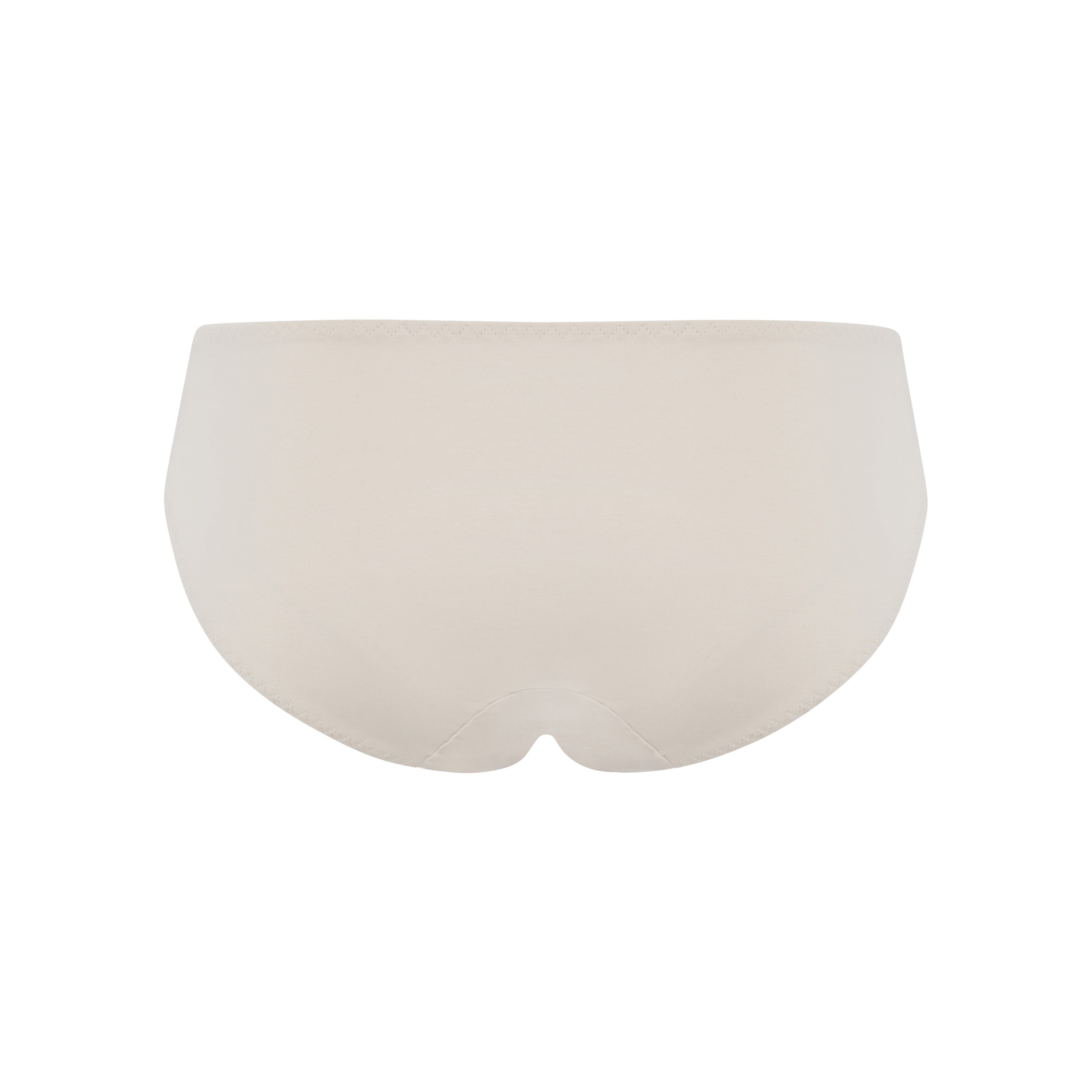 Glacie organic cotton and silk brief in beige, back view, JulieMay Lingerie