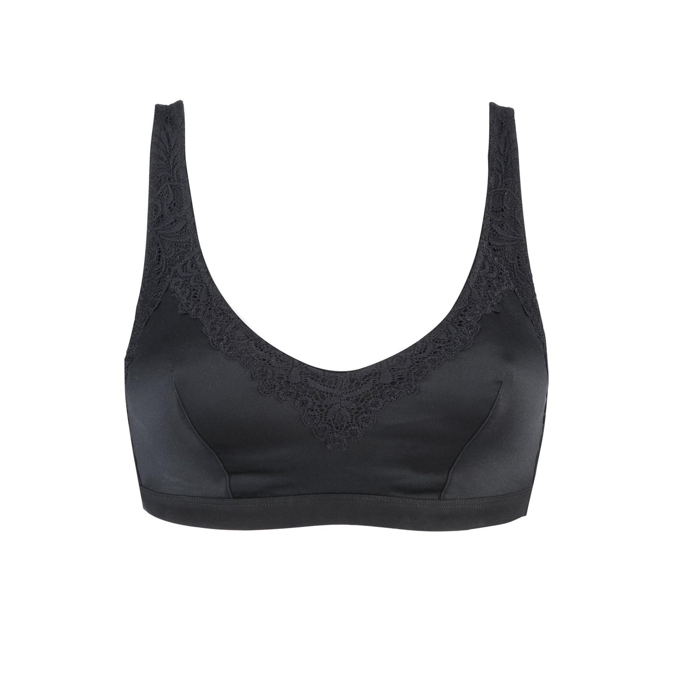 Wholesale Ava Organic Cotton & Lace Wireless Mastectomy Bra in Black -  Concept Brands - Fieldfolio