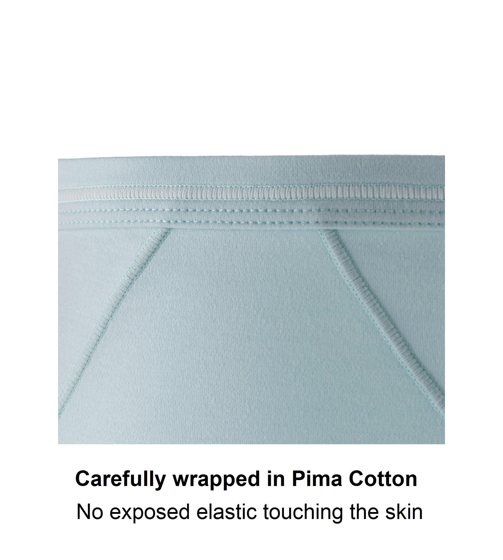 Opal Blue - High Waisted Silk & Organic Cotton Full Brief - Juliemay Lingerie