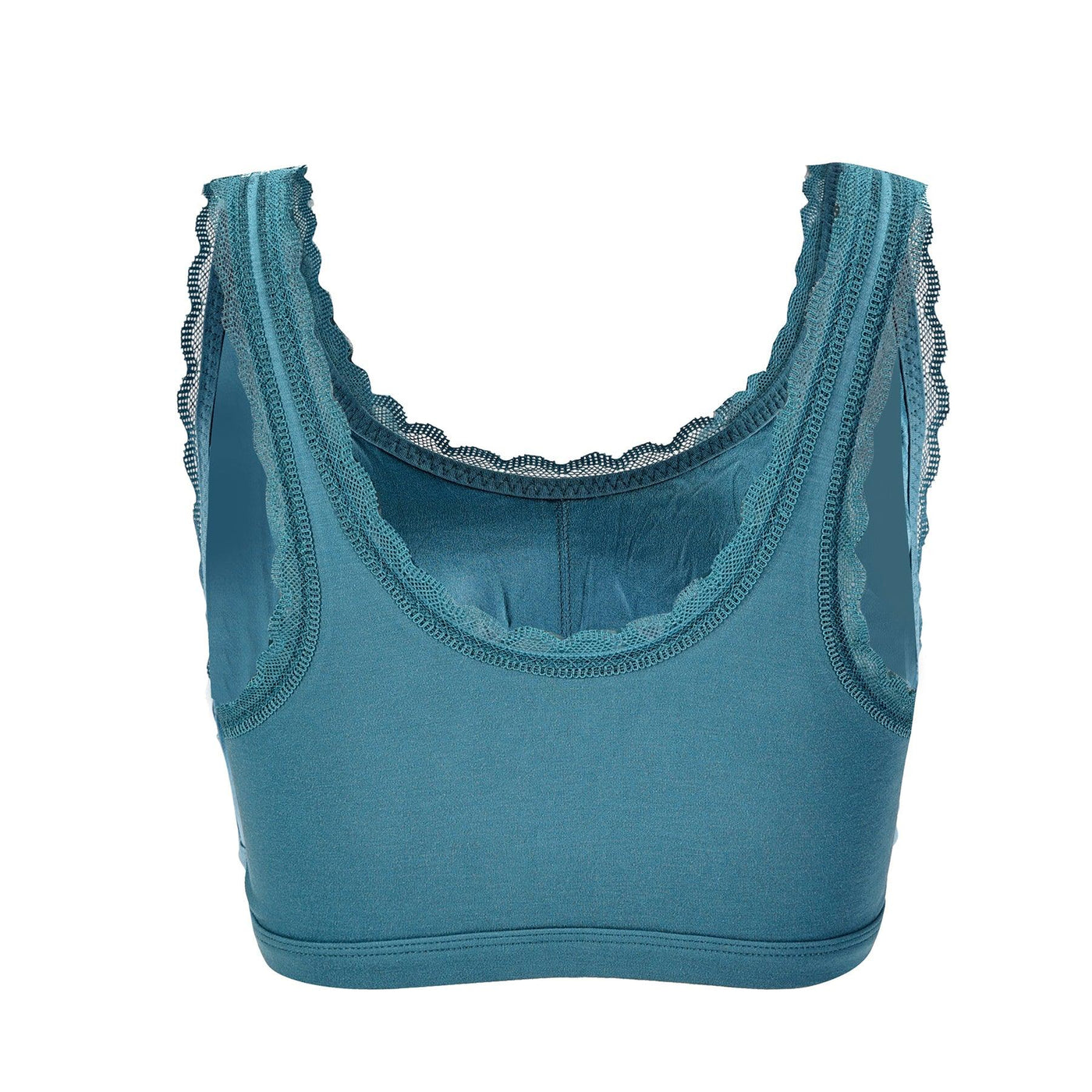 Organic Cotton Teal Bralette Top - The Indi Threads