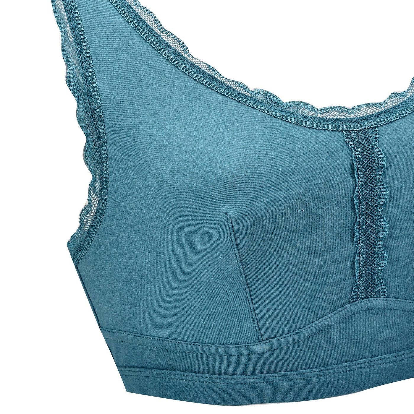 Buy KiARAA Women Cotton Padded Non-Wired Encapsulation Sports Bra High  Support Full Coverage Cross Back(1515_Sky Blue_ XXL) at