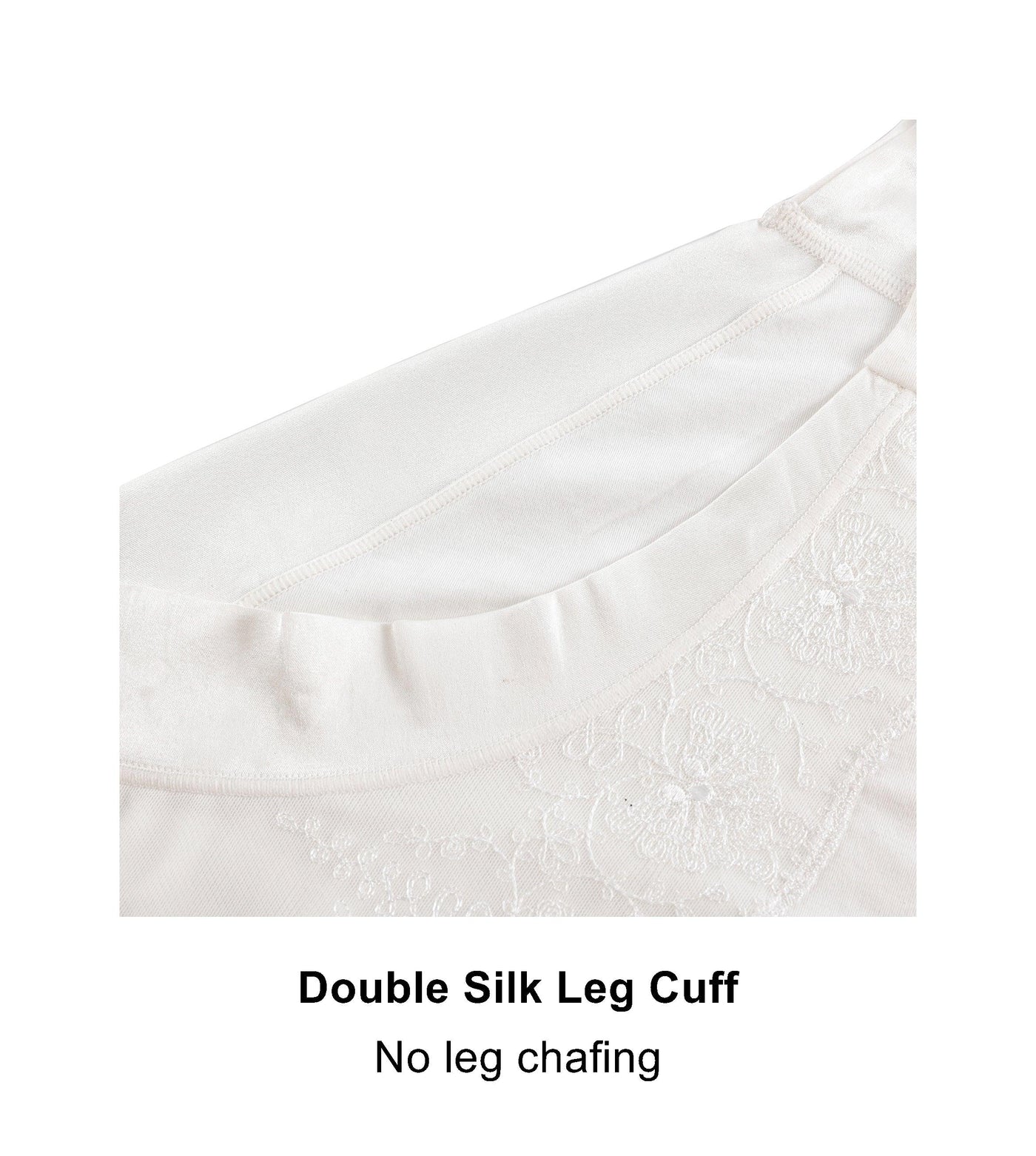Snowdrop - Silk & Organic Cotton Full Brief in White - Juliemay Lingerie