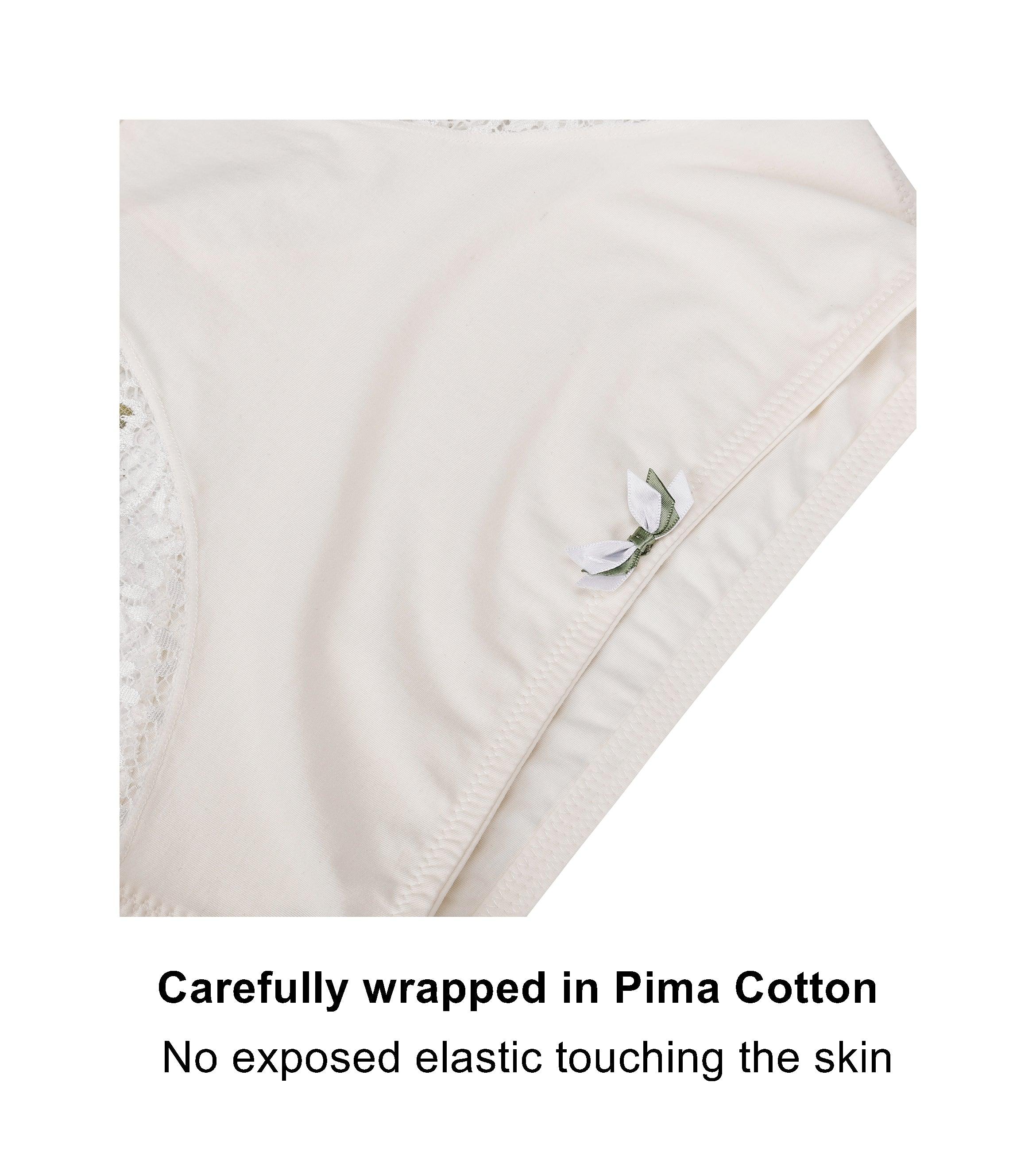 Nova - High Waisted Silk & Organic Cotton Full Brief - Juliemay Lingerie