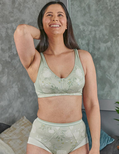 Valentina - Silk Back Support Full Cup Non Wire Organic Cotton Bra - Juliemay Lingerie