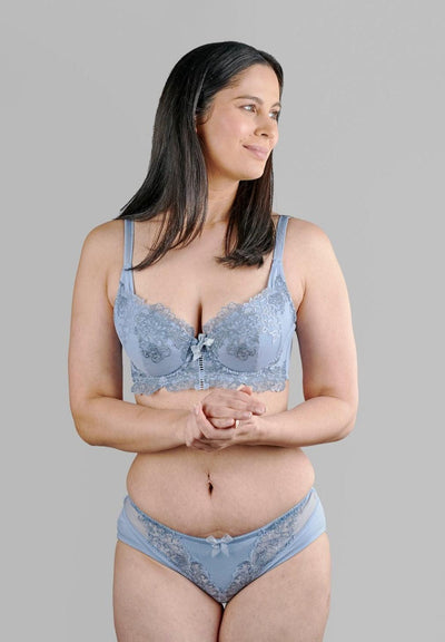 100% Organic Cotton Underwire Bra with Silk and Lace